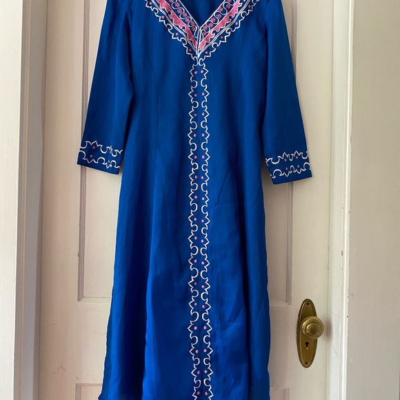 Vintage India Embroidered Tunic Midi Dress - Picture 6 of 11